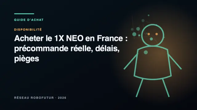 Robot humanoïde domestique générique dans un intérieur de maison, scène illustrative